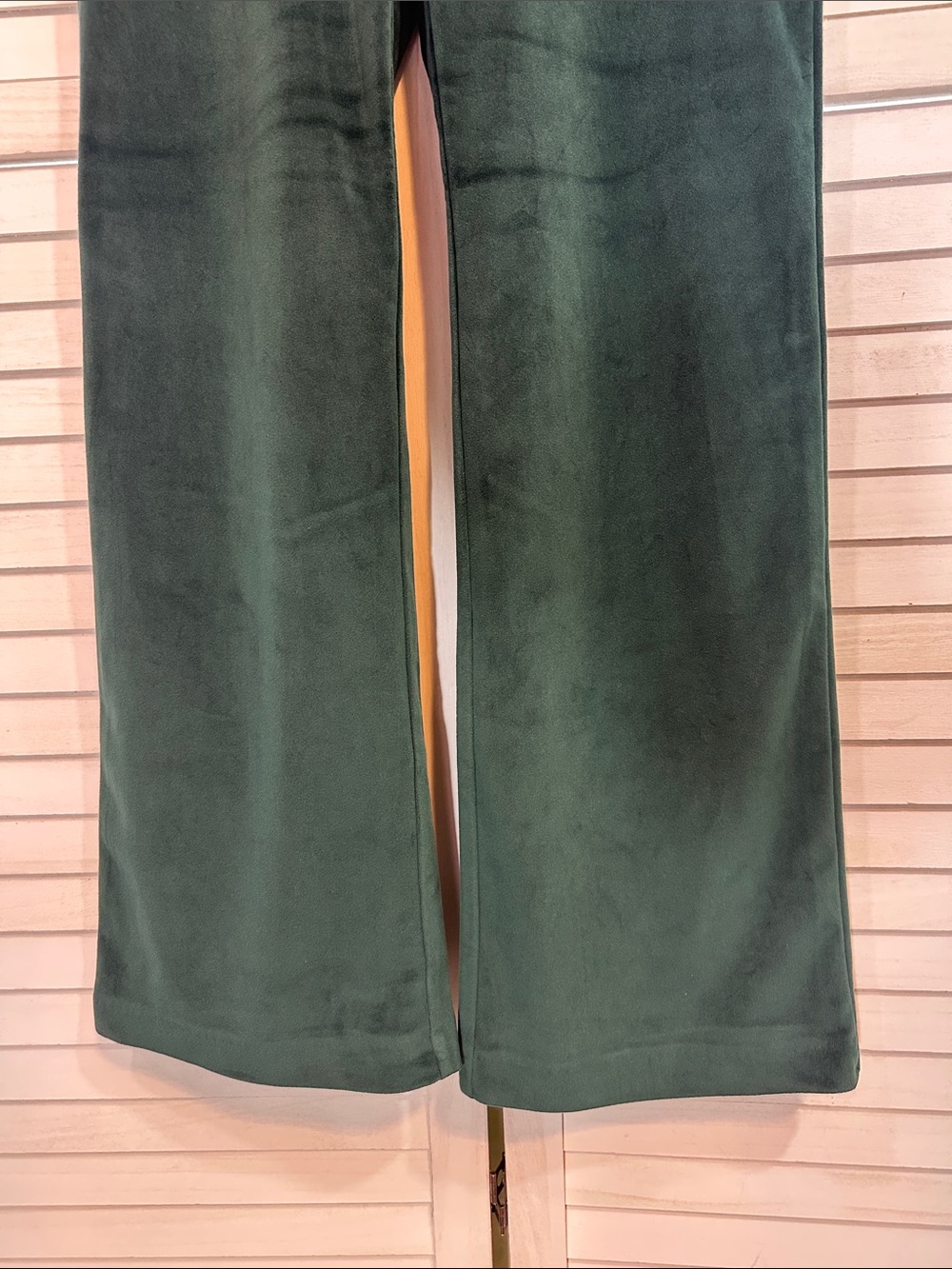 Maison d’ Amelie Emerald Green Sailor Style Flare Velvet Pants Size 10 LIKE NEW - Picture 4 of 12